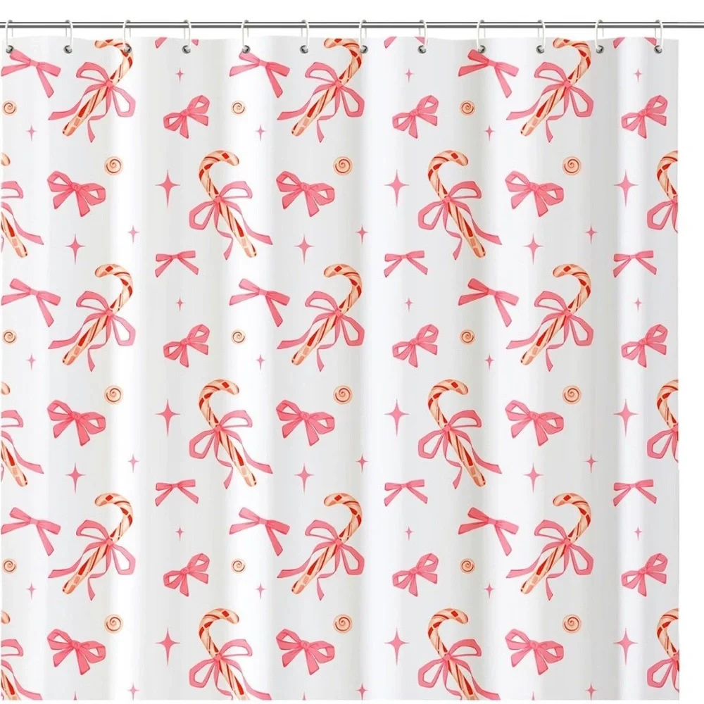 Pink Candy Cane Shower Curtain